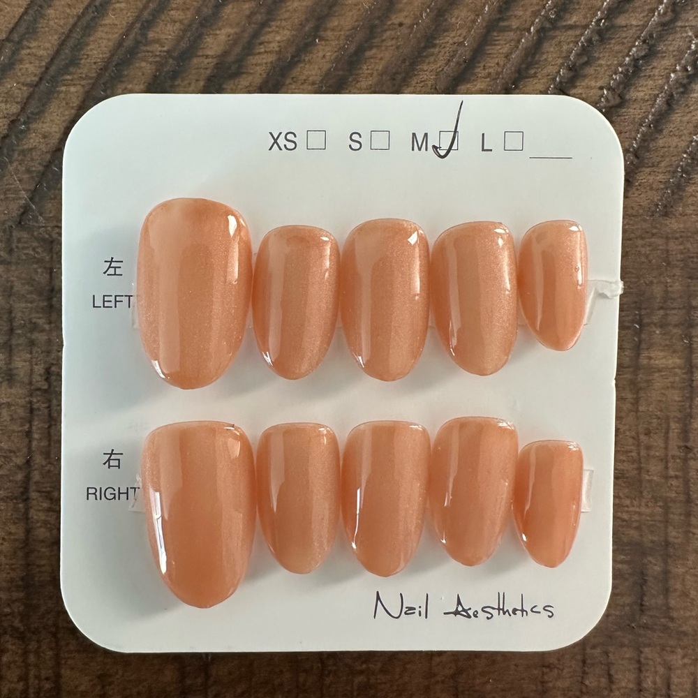 Peach Press-On Nails